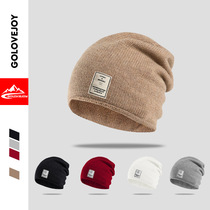 Aote goat wool knitted hat outdoor sports running autumn and winter thickened warm men and women thin wool hat tide