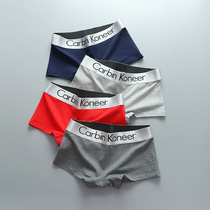 Womens boxer briefs pure cotton wide-brimmed les handsome t large size pants mid-high waist solid color girly sports style boxer briefs