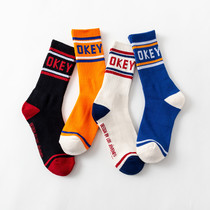 Autumn-winter thickened warm medium cylinder socks Les handsome t neutral sports stockings Women towels Sox basketball Chaostocking 5 Double