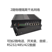 2-way physically isolated Gigabit Ethernet telephone optical transceiver 2-way remote control telephone RS232 485 switching value