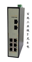 Industrial 2-optical 6-electric fiber transceiver 2-optical 6-electric 100M industrial Switch Rail transceiver