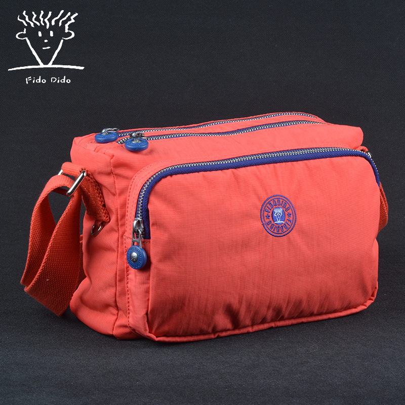 Fido Didu Women's Bag One Shoulder Messenger Bag Casual Bag Nylon Bag Waterproof Sports Bag Horizontal Oxford Cloth Small Bag Trendy