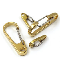 Brass hanging buckle pure copper keychain Stainless steel hook quick hanging buckle spring buckle Handmade DIY waist hook buckle copper hook