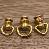 Pure brass band ring rotating monk head pacifier nail Pure copper hand-sewn leather diy leather art hardware luggage accessories