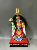 Money Bo 02 Zhaocai Jinbao lacquer line carving camphor wood carving statue customized 30cm