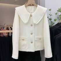 Dolls collar small fragrant wind jacket woman little sub 2022 spring new sashimi slim fit slim fit short Western suit