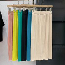 Folds half body dress Women in length 2022 Summer new body Body Slim 100 Plexor High Waist Skirt Tight Purse Hip Skirt