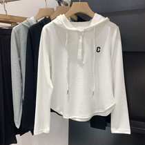 Eurostock Long sleeves Hat T-shirt Woman 2022 Spring new C Alphabet Blouse Fashion Foreign Air Slats Undershirt Cardiovert