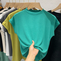 European short sleeve t-shirt women 2021 summer New loose thin Joker half sleeve ice silk shirt