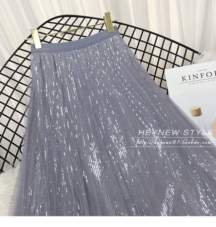 Váy thêu lưới công sở nặng nề xếp li 2019 đầu xuân mới siêu váy lửa một váy dài chữ - Váy chân váy tầng ngắn