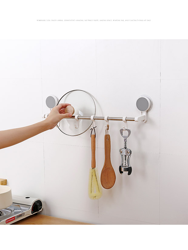 Trang chủ Miễn phí Punch Keo Hook Wall Treo Khăn Khăn Nhà bếp Giá bếp Không dấu vết Hook mạnh - Phòng bếp chảo bếp từ