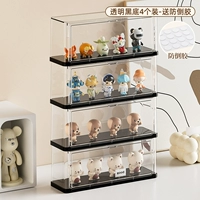 Прозрачное черное дно, 4 упаковки/вмещает 20-28 кукол (поставляется с клеем против падения), можно штабелировать.