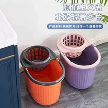 Plastic mopping bucket with pulleys household thickened mop cleaning bucket twist bucket mop bucket cleaning bucket floor mopping bucket