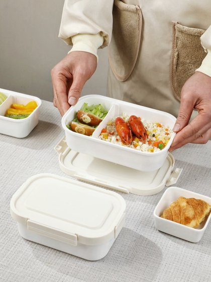 饭盒可进微波炉便当盒分隔多层密封保鲜水果盒上班族带饭学生饭盒