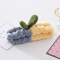 Sprout Korean style fresh and cute face wash headband makeup mask headband shower headwear color matching plush headband