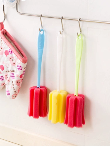 Стеклянная щеточка для домашнего использования, гигиеническая поролоновая чайная чашка