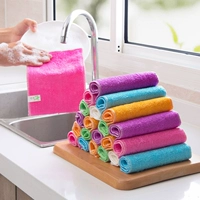 Домашние дома бамбуковые волокно не прилипайте к масле, вымывают посуду, вытрите ткань чаши, вытрите полотенце, поглощайте воду, не падайте волосы, мытья кухонная ткань кухонная ткань