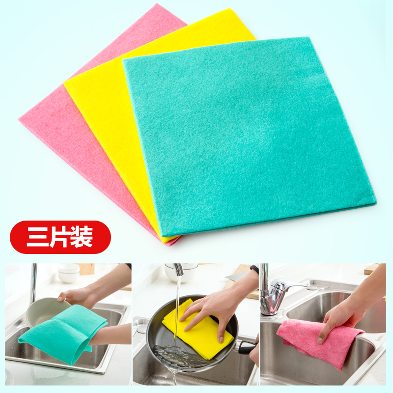 South Korea Imports rag kitchen housework bagels water-absorbent dishcloth Brushed bowls cloth cleaning dishcloth unwoven cotton