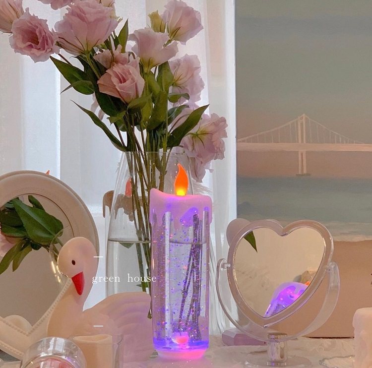 Green house * Korean ins dream color changing candle light atmosphere light