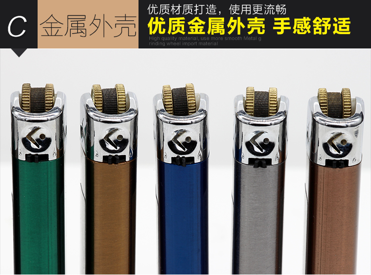 Longshun cá tính sáng tạo mini ngắn mài nhỏ bánh xe bơm hơi kim loại đá lửa quảng cáo tùy chỉnh in nhẹ hơn bật lửa hình súng