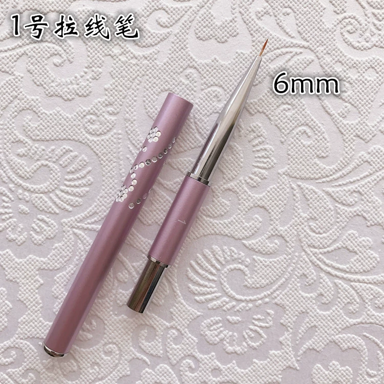 Dụng cụ làm móng tay Nhật Bản Pháp Bút Nail Phong cách cọ hồng Crystal Pen Kéo Bút Sơn Bút Bút trị liệu - Công cụ Nail giấy lau gel