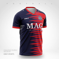 ORKY Wokai personalized customized football suit men's adult short sleeve training team uniform sports competition jersey printing