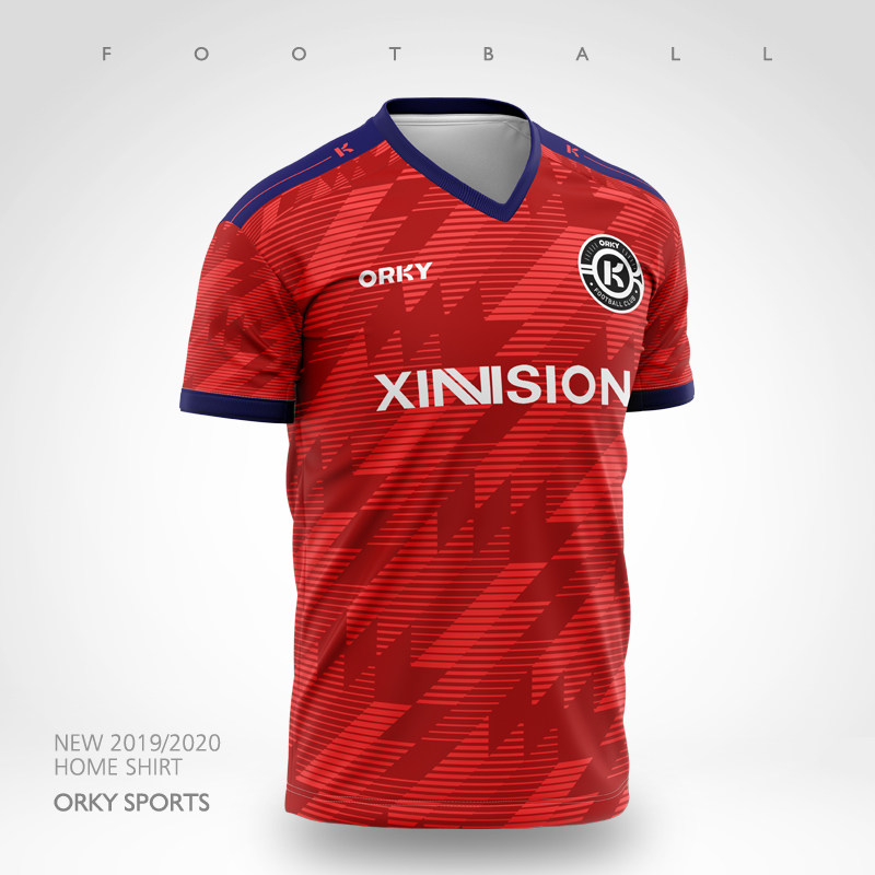 ORKY Vocai Personality Football Suit Custom Suit Men's Training Wear Team Light Board Football Clothes Long Sleeve Match Suit