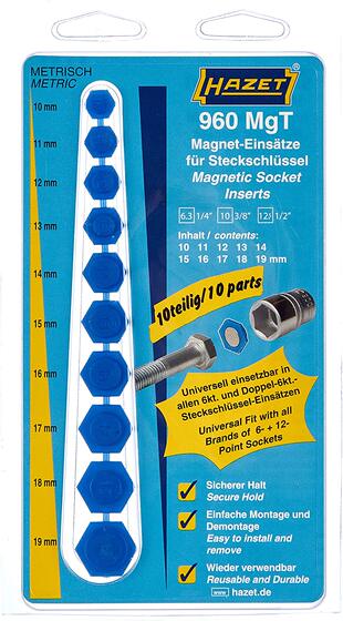 독일 HAZET960MgT 슬리브 마그네틱 시트 10-19mm에 적합한 강력한 자기 플러그인