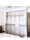 Customized cloakroom ໂລຫະຫນາ hanger ສີດໍາແລະສີຂາວຂ້າງ hanging round tube holder open wardrobe IKEA wardrobe aa column