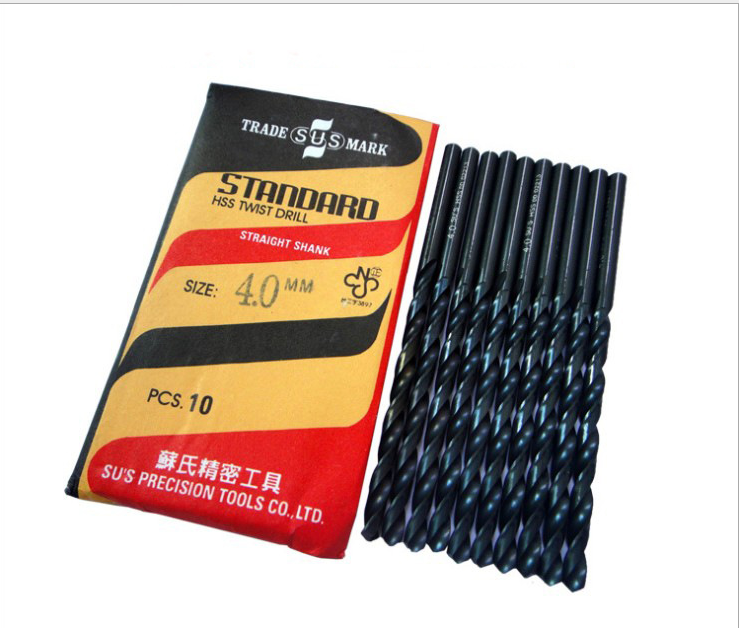 Taiwan SUs Su Ushi Drills Straight Shank Twist Drill Bit HSS Stainless Steel Special Straight Drill 0 8-13mm
