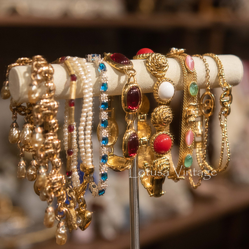 Bracelet Collection French Trifari Pearl-Encrusted Diamond-Embellished Exquisite Vintage Jewelry