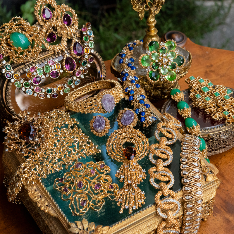 Authentic Panetta Collection Italian Designer Vintage Brooch Bracelet Necklace Earrings Vintage Antique
