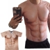 2019 giả abs T-shirt đi bộ lăm-hoa mẫu quần áo cá heo in cơ vest ngắn t triều 