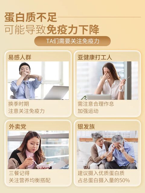 Tomson By-Health Protein Powder Immunity Boosting Nutritional Powder for Middle-Aged and Elderly Women Official Genuine Gold Gift Box Edition