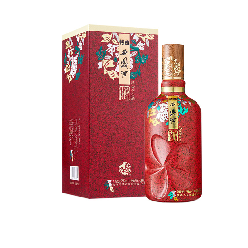 52度西凤特曲花醉500ml西凤花醉西凤特曲花醉西凤酒凤香型西凤酒评价