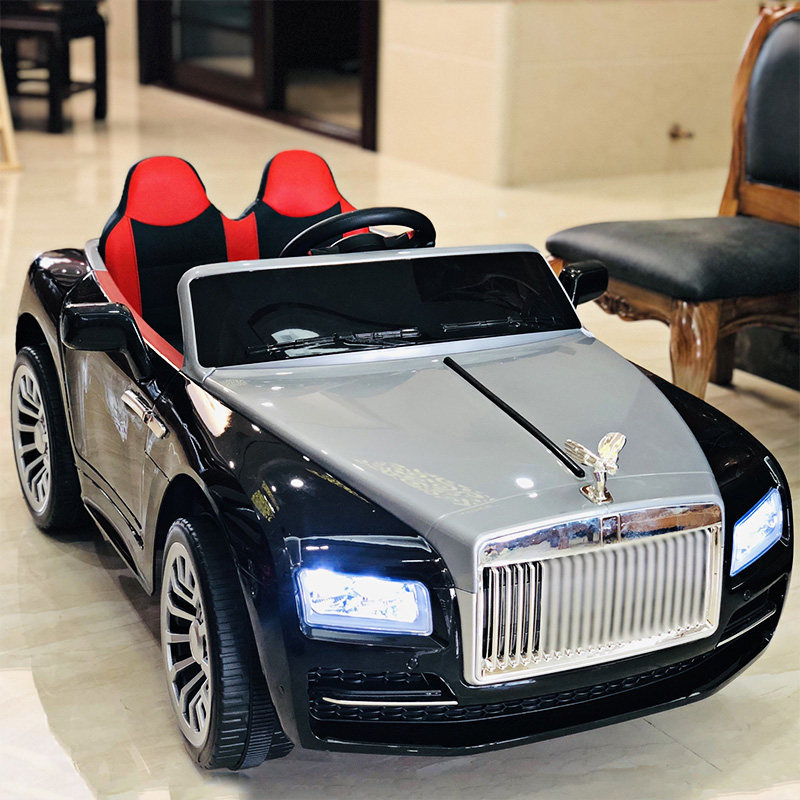 Rolls-Royce emulates children's electric car high-end dual-collage male and female remote-controlled toy car four-wheel drive biter-Taobao