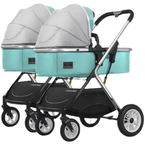 Съёмная складная детская тележка для близнецов