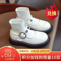 (10 points plus money to buy) girls shoes 2021 new autumn fashion girls children high shoes