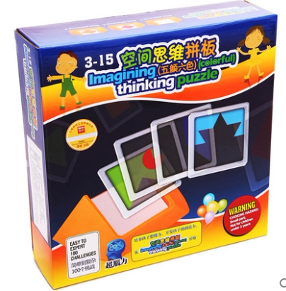 Nibobo Spatial Thinking Puzzle Colorful Intelligence Development Logic Puzzle Graphic Stereoscopic Thinking Toy