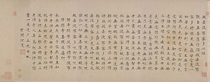 Shen Du Xiaokais Heart Sutra comes from an authentic high-definition copy of a famous Chinese painting 41x99cm