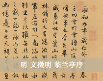 Zhiyong Calligraphy and Painting classic Ultra-clear original sticker Signature Lin Lanting signature Calligraphy 30*135cm banner