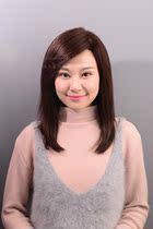 High-end fashion wig womens full-head dummy cover lifelike and comfortable full handmade crocheted Lady long straight hair