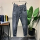 2020 nam xuân mới quần jeans tối màu phù hợp với quần lọt khe phiên bản Hàn Quốc thời trang quần trầy xước - Quần jean