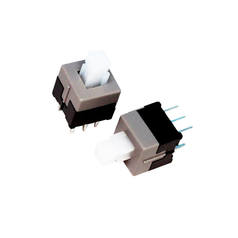 Self-locking key switch 8 5*8 5MM lock key switch touch lock button double row six feet