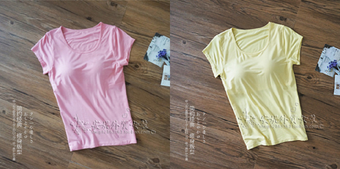 Modal cotton không có vòng thép miễn phí mặc áo ngực có đệm ngực brat cup một tay áo ngắn nữ thể thao chạm đáy ao lot nam