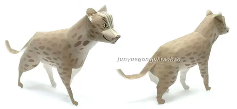 Miễn phí vận chuyển lynx 3D ba chiều origami động vật bằng giấy mô hình trẻ em lao động bằng tay thủ công của trẻ em Tự làm không thành phẩm trên 68 - Mô hình giấy