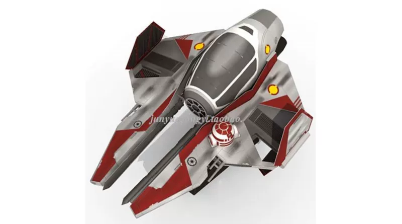 Star Wars ETA-2Obi-Wans Jedi Starfighter 3D mô hình giấy Hướng dẫn tự làm bằng giấy - Mô hình giấy