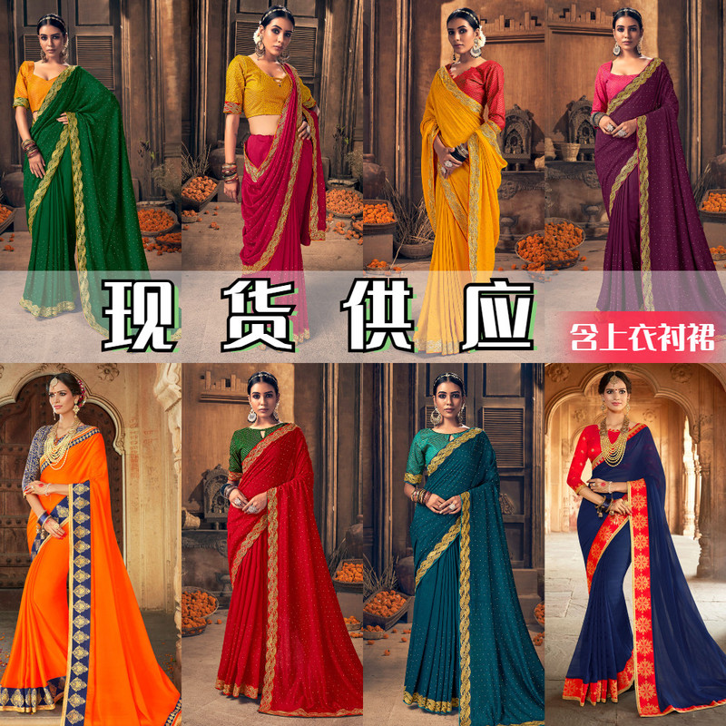 New Indian Traditional Saree Dress 2023 Spring Soft Gauze Ethnic Style Embroidered Clothing Women's Festival Party Dress
