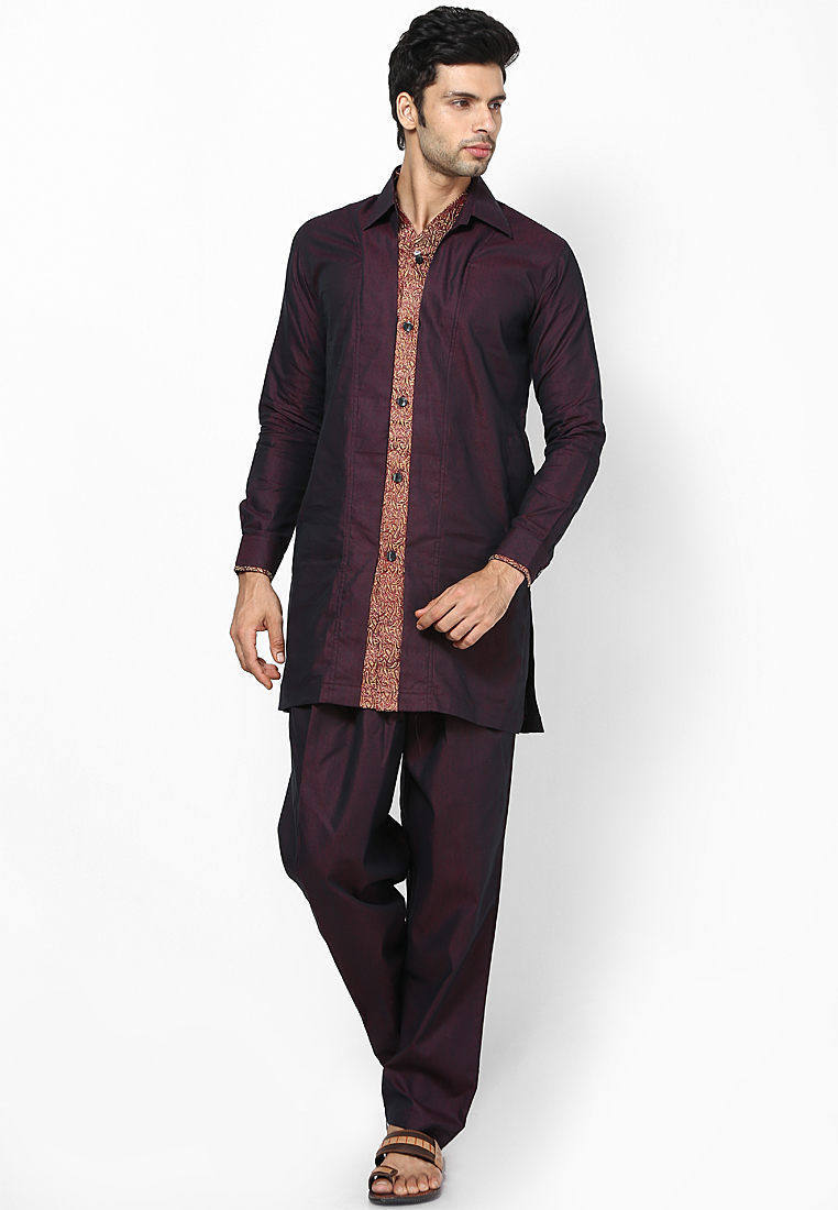 Novice small decoration India imports ethnic wind men's clothing dress suit with pants cotton linen wedding banquet party