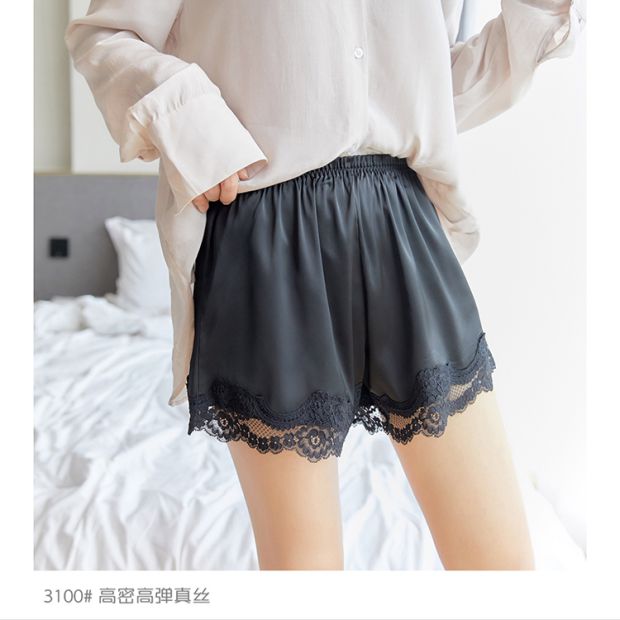 Zuo Danyi quần short lụa kích thước lớn chống ánh sáng mùa hè mặc quần legging ren mỏng bảo hiểm an toàn quần 3100 - Quần short quần sooc nữ xếp li